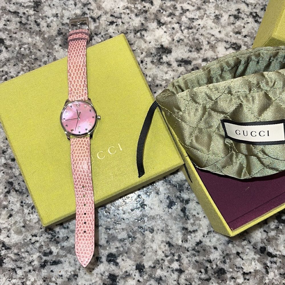 Gucci Pink Lizard Watch 29mm - Picture 2 of 5